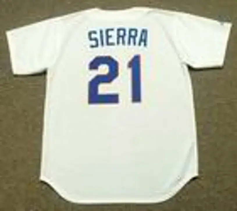 REUBEN SIERRA Texas Rangers 1991 Majestic Cooperstown Throwback Baseball Jersey 