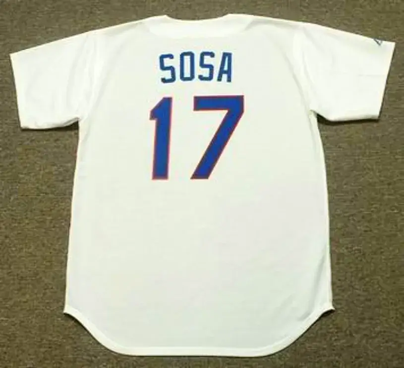 SAMMY SOSA Texas Rangers 1989 Majestic Cooperstown Throwback Baseball Jersey 