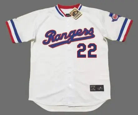 STEVE BUECHELE Texas Rangers 1985 Home Majestic Throwback Baseball Jersey
