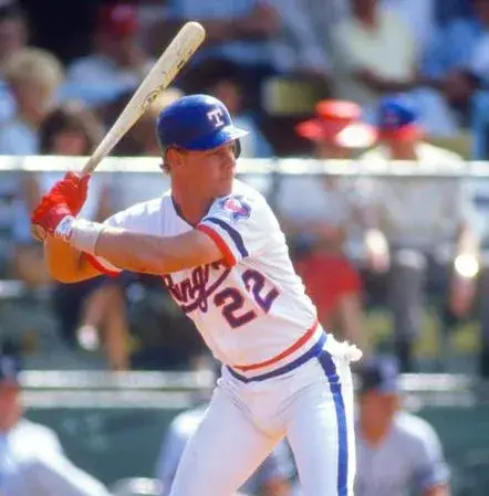 STEVE BUECHELE Texas Rangers 1985 Home Majestic Throwback Baseball Jersey 