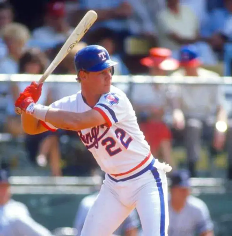 STEVE BUECHELE Texas Rangers 1985 Home Majestic Throwback Baseball Jersey 