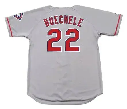STEVE BUECHELE Texas Rangers 1995 Majestic Throwback Away Baseball Jersey 