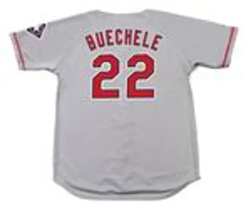 STEVE BUECHELE Texas Rangers 1995 Majestic Throwback Away Baseball Jersey 