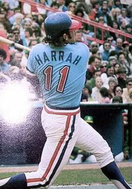 TOBY HARRAH Texas Rangers 1970’s Majestic Cooperstown Throwback Baseball Jersey 