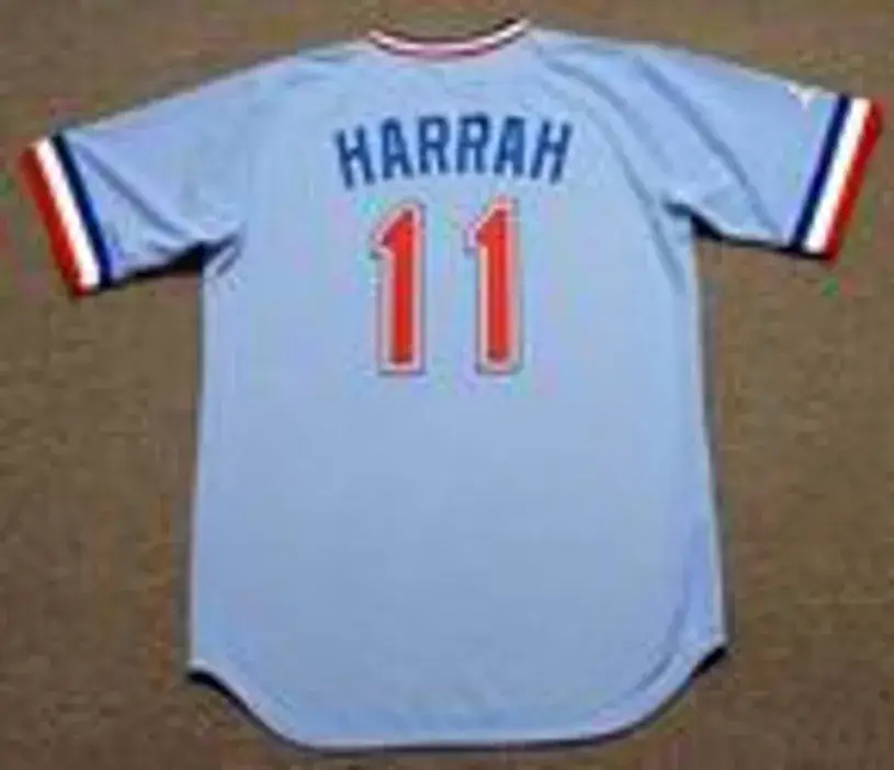 TOBY HARRAH Texas Rangers 1970’s Majestic Cooperstown Throwback Baseball Jersey 