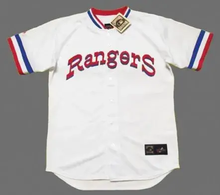 TOBY HARRAH Texas Rangers 1974 Majestic Cooperstown Home Baseball Jersey
