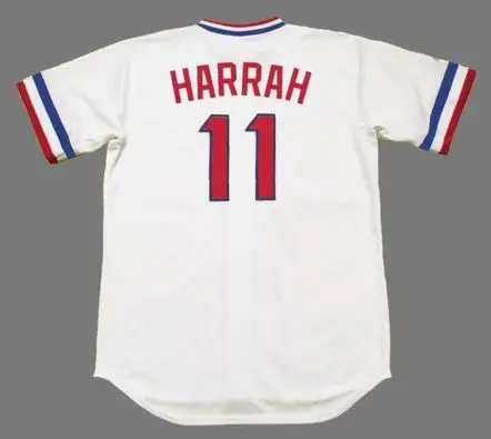 TOBY HARRAH Texas Rangers 1974 Majestic Cooperstown Home Baseball Jersey 