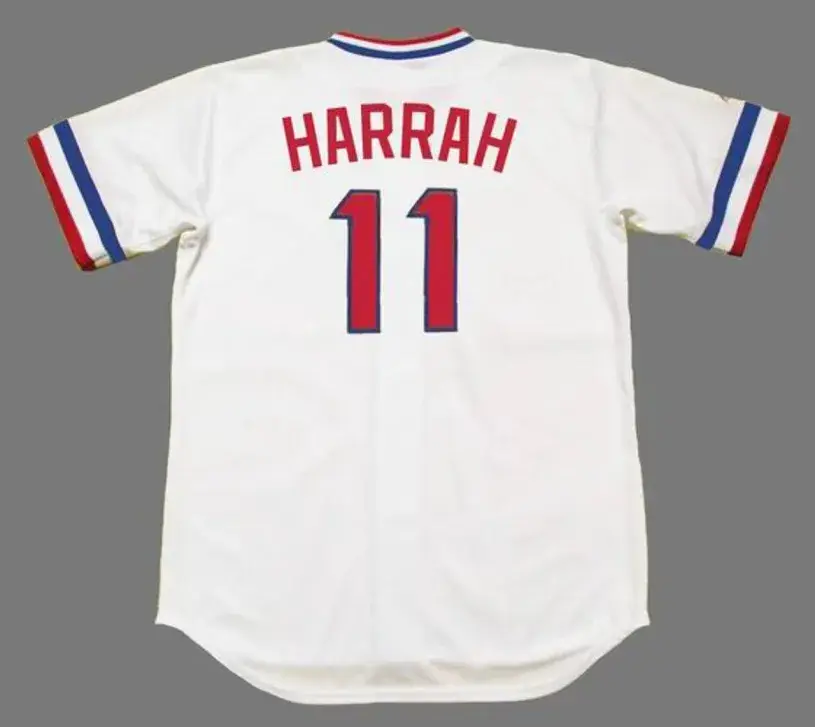 TOBY HARRAH Texas Rangers 1974 Majestic Cooperstown Home Baseball Jersey 