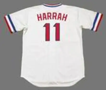 TOBY HARRAH Texas Rangers 1974 Majestic Cooperstown Home Baseball Jersey 