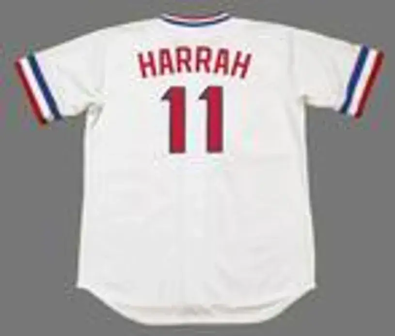 TOBY HARRAH Texas Rangers 1974 Majestic Cooperstown Home Baseball Jersey 