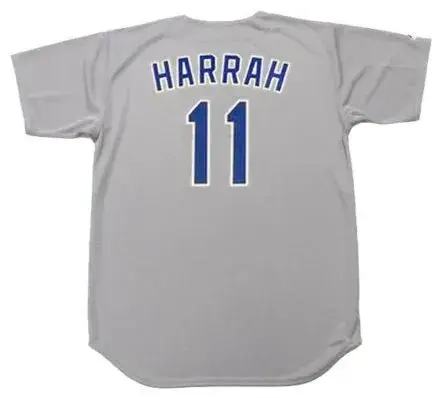 TOBY HARRAH Texas Rangers 1986 Majestic Cooperstown Throwback Away Jersey 