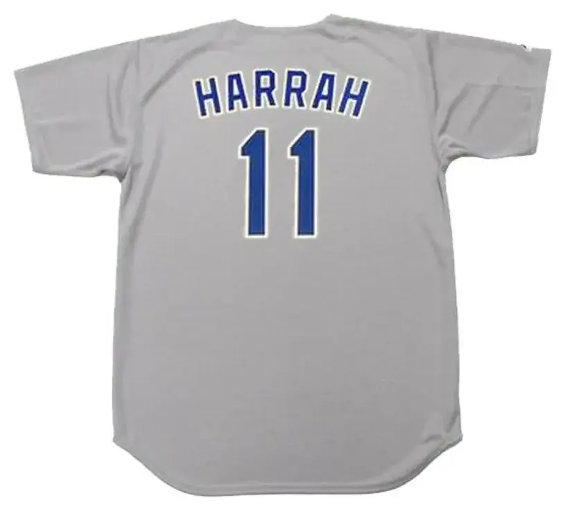 TOBY HARRAH Texas Rangers 1986 Majestic Cooperstown Throwback Away Jersey 