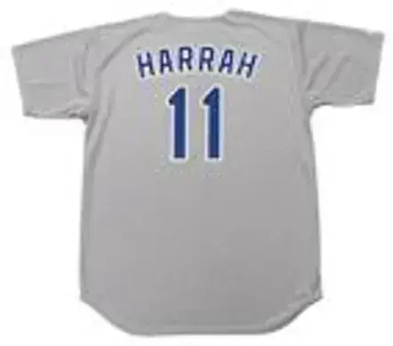 TOBY HARRAH Texas Rangers 1986 Majestic Cooperstown Throwback Away Jersey 
