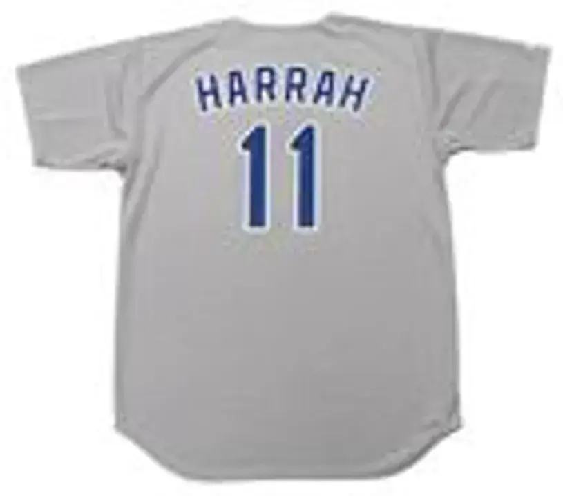 TOBY HARRAH Texas Rangers 1986 Majestic Cooperstown Throwback Away Jersey 