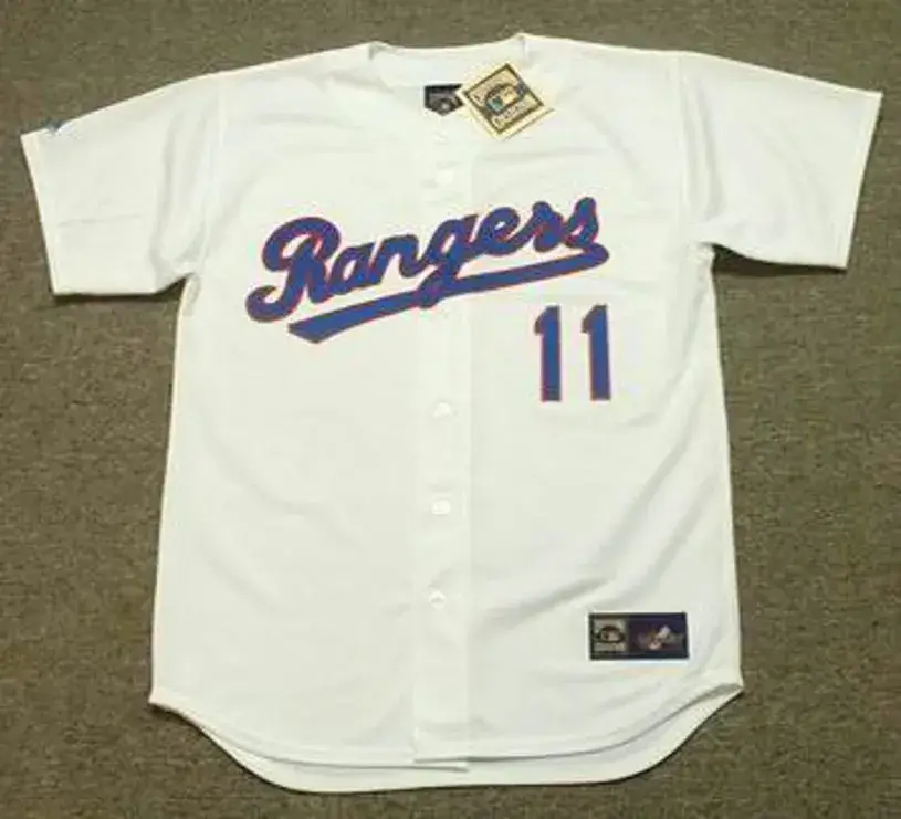 TOBY HARRAH Texas Rangers 1986 Majestic Cooperstown Throwback Baseball Jersey