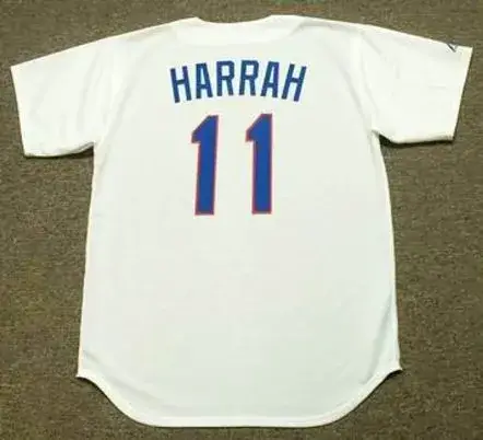 TOBY HARRAH Texas Rangers 1986 Majestic Cooperstown Throwback Baseball Jersey 