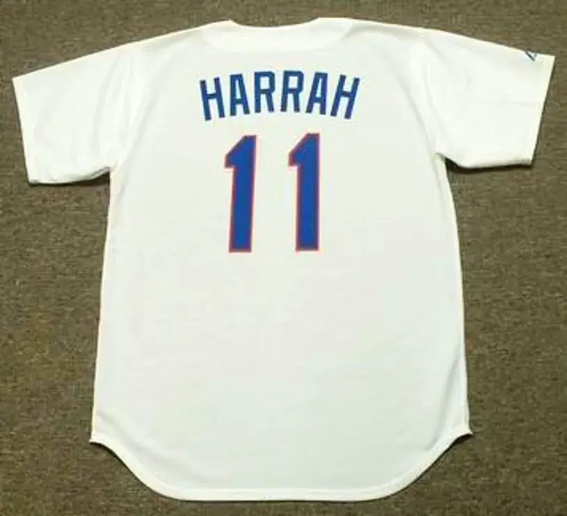 TOBY HARRAH Texas Rangers 1986 Majestic Cooperstown Throwback Baseball Jersey 