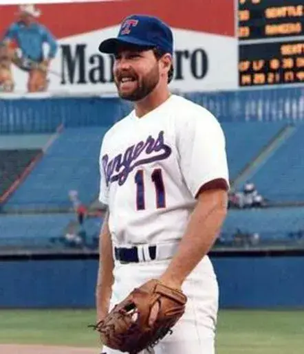 TOBY HARRAH Texas Rangers 1986 Majestic Cooperstown Throwback Baseball Jersey 