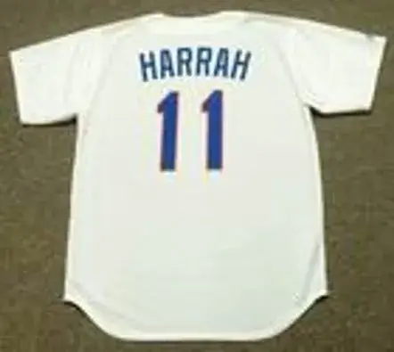 TOBY HARRAH Texas Rangers 1986 Majestic Cooperstown Throwback Baseball Jersey 