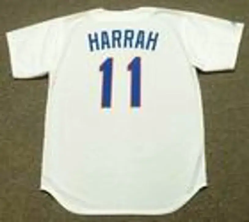 TOBY HARRAH Texas Rangers 1986 Majestic Cooperstown Throwback Baseball Jersey 