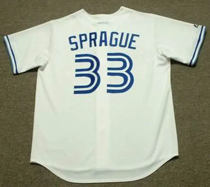 ED SPRAGUE Toronto Blue Jays 1993 Majestic Cooperstown Home Baseball Jersey 