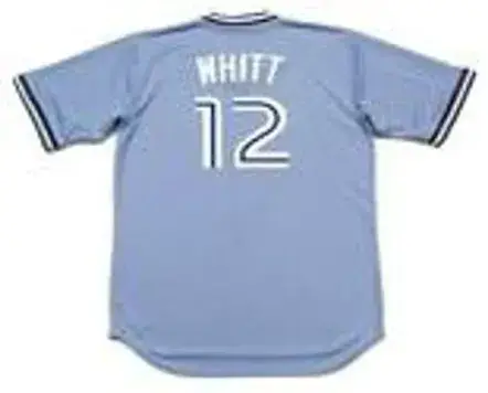 ERNIE WHITT Toronto Blue Jays 1988 Majestic Cooperstown Away Baseball Jersey 
