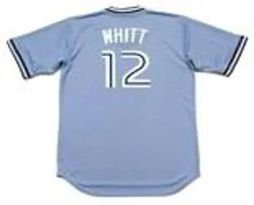 ERNIE WHITT Toronto Blue Jays 1988 Majestic Cooperstown Away Baseball Jersey 
