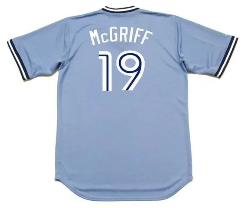 FRED McGRIFF Toronto Blue Jays 1987 Majestic Cooperstown Away Baseball Jersey 