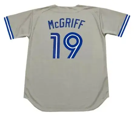 FRED McGRIFF Toronto Blue Jays 1990 Majestic Throwback Away Baseball Jersey