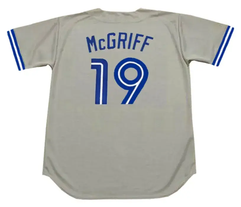 FRED McGRIFF Toronto Blue Jays 1990 Majestic Throwback Away Baseball Jersey