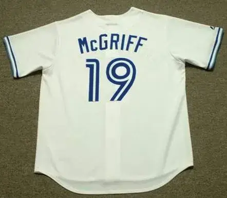 FRED McGRIFF Toronto Blue Jays 1990 Majestic Throwback Home Baseball Jersey 