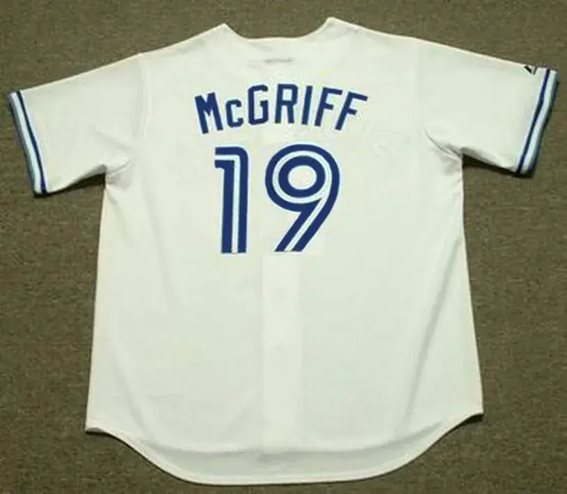 FRED McGRIFF Toronto Blue Jays 1990 Majestic Throwback Home Baseball Jersey 