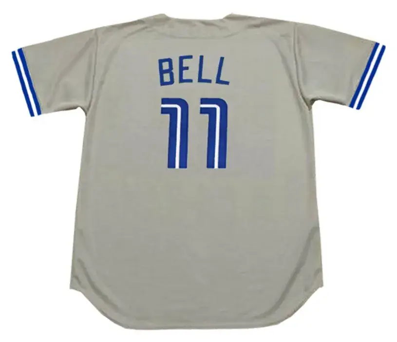 GEORGE BELL Toronto Blue Jays 1990 Majestic Throwback Away Baseball Jersey