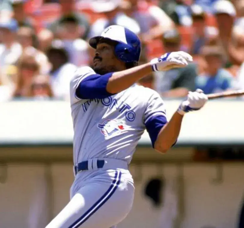 GEORGE BELL Toronto Blue Jays 1990 Majestic Throwback Away Baseball Jersey 