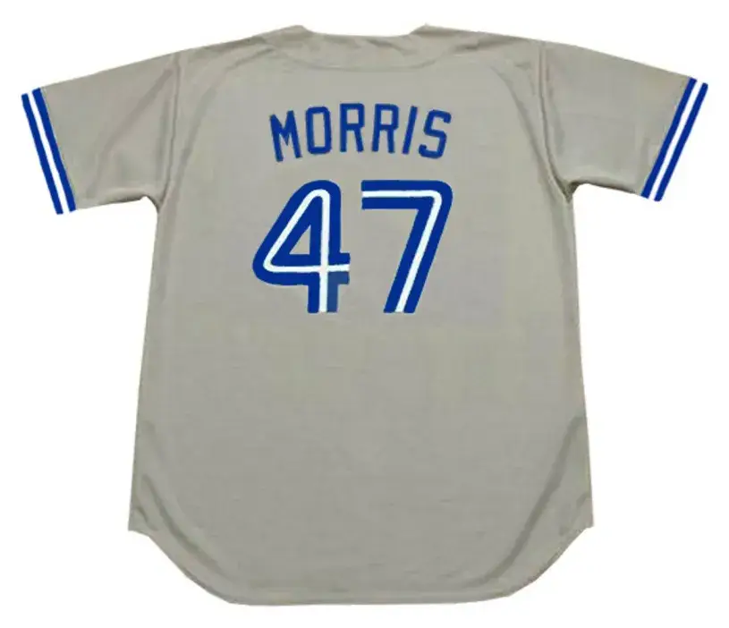 JACK MORRIS Toronto Blue Jays 1992 Away Majestic Throwback Baseball Jersey