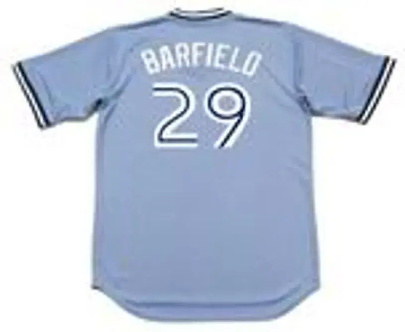 JESSE BARFIELD Toronto Blue Jays 1986 Majestic Cooperstown Away Baseball Jersey 