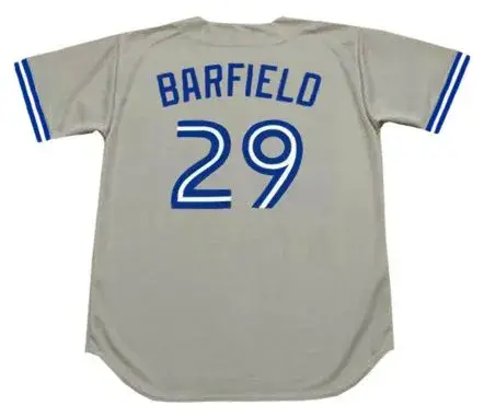 JESSE BARFIELD Toronto Blue Jays 1989 Majestic Throwback Away Baseball Jersey