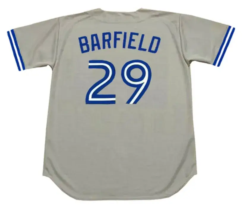 JESSE BARFIELD Toronto Blue Jays 1989 Majestic Throwback Away Baseball Jersey