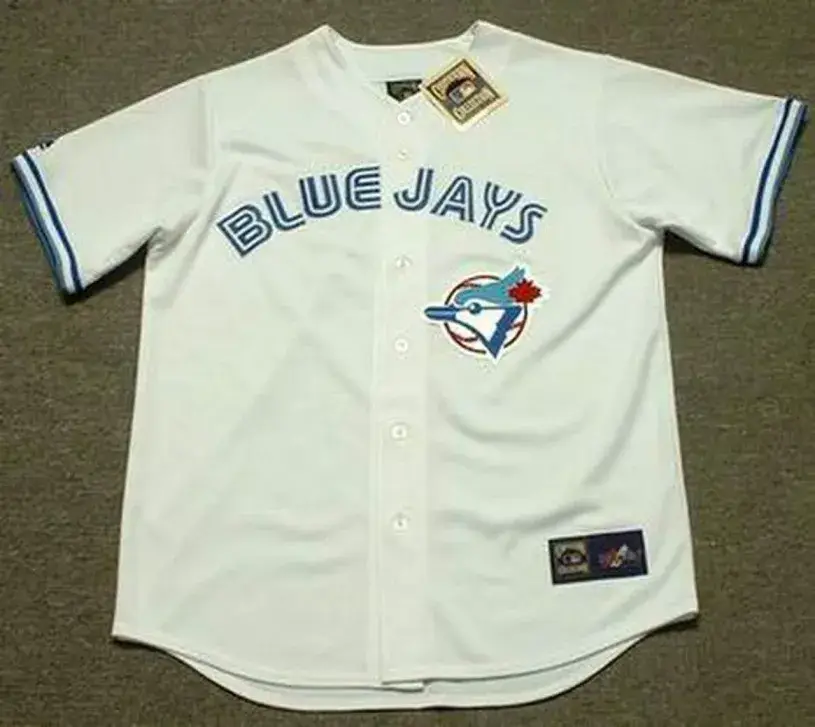 JESSE BARFIELD Toronto Blue Jays 1989 Majestic Throwback Home Baseball Jersey