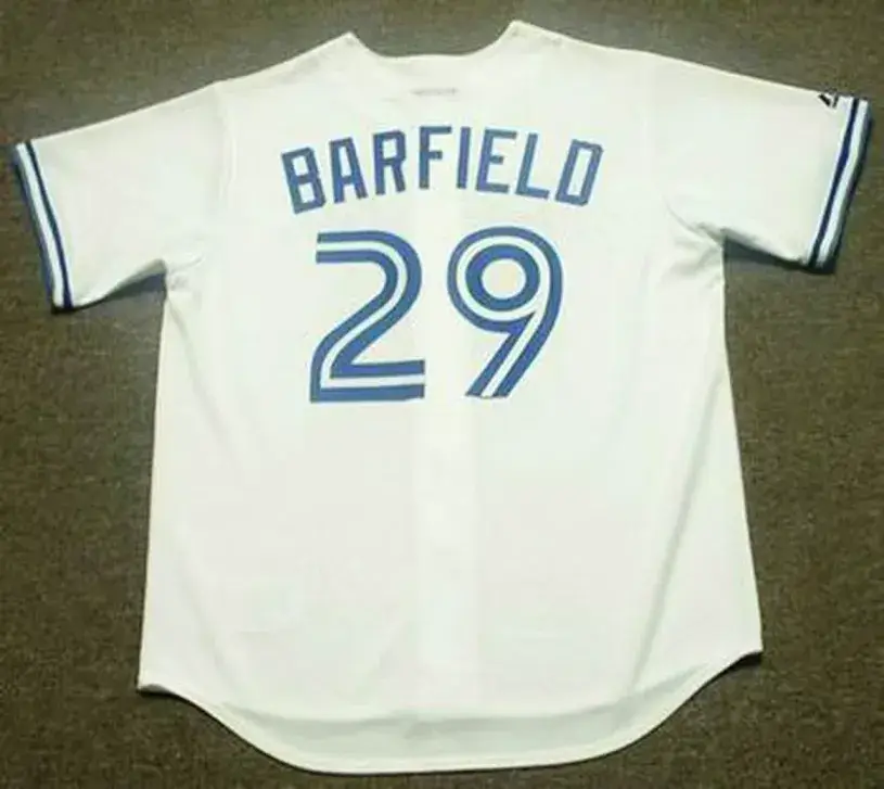 JESSE BARFIELD Toronto Blue Jays 1989 Majestic Throwback Home Baseball Jersey 