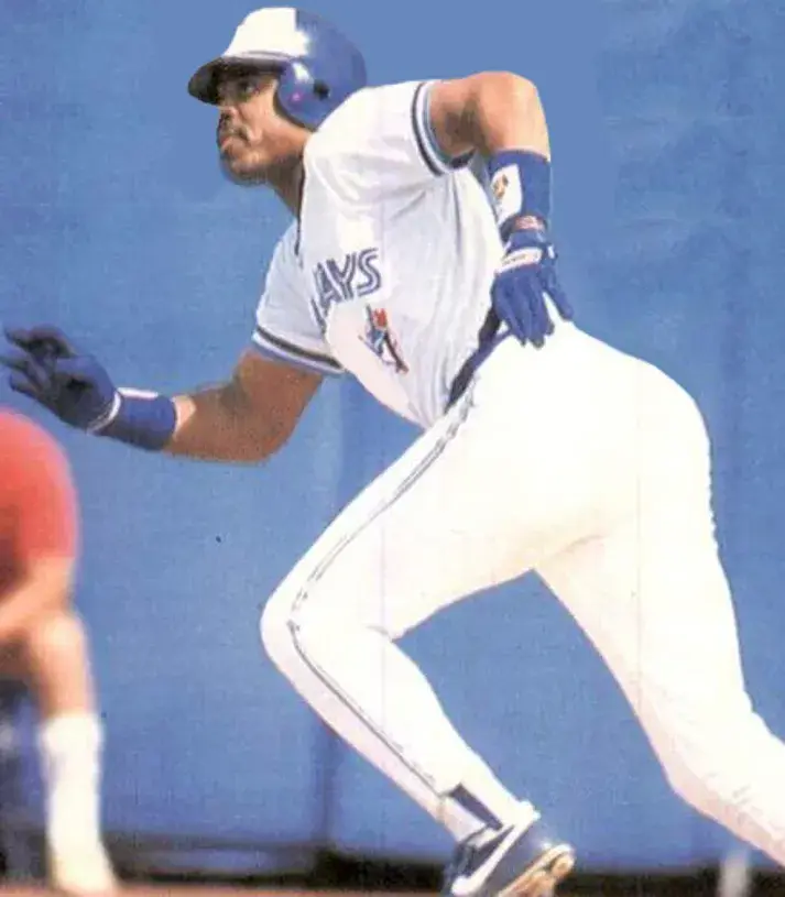 JESSE BARFIELD Toronto Blue Jays 1989 Majestic Throwback Home Baseball Jersey 