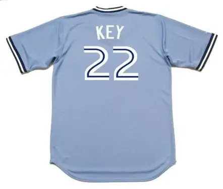 JIMMY KEY Toronto Blue Jays 1987 Majestic Cooperstown Away Baseball Jersey 