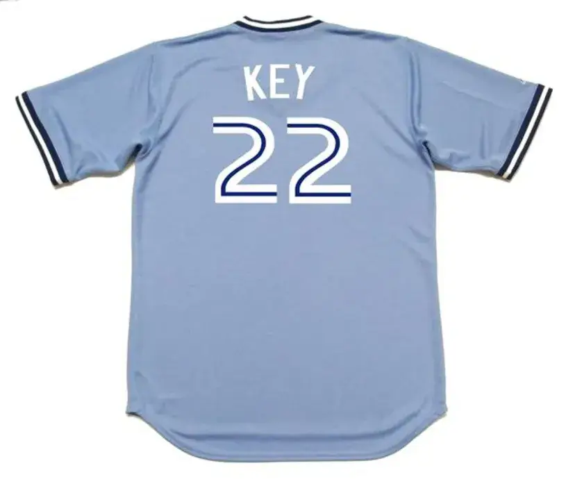 JIMMY KEY Toronto Blue Jays 1987 Majestic Cooperstown Away Baseball Jersey 