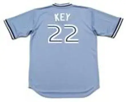 JIMMY KEY Toronto Blue Jays 1987 Majestic Cooperstown Away Baseball Jersey 