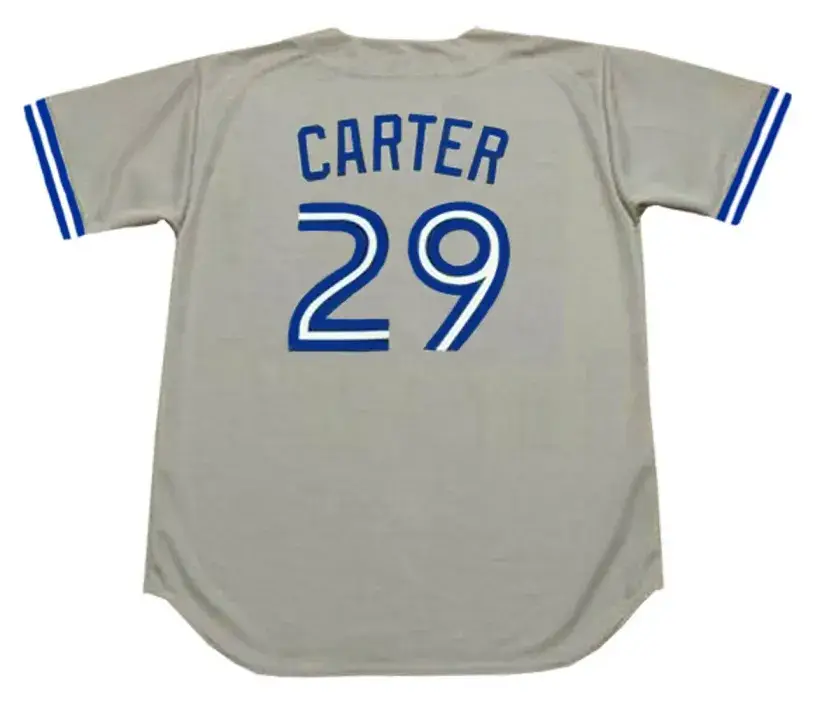 JOE CARTER Toronto Blue Jays 1993 Majestic Throwback Away Baseball Jersey