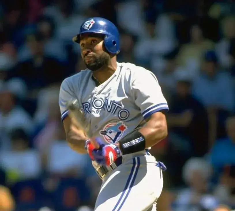 JOE CARTER Toronto Blue Jays 1993 Majestic Throwback Away Baseball Jersey 
