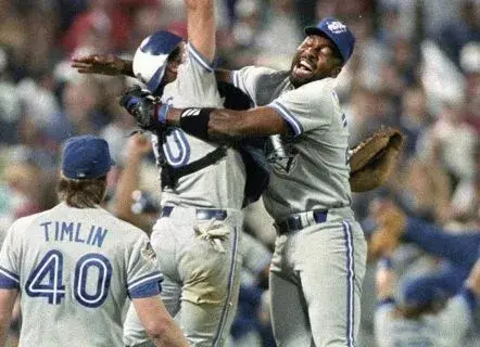 JOE CARTER Toronto Blue Jays 1993 Majestic Throwback Away Baseball Jersey 