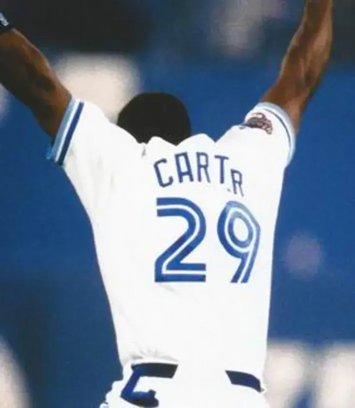 JOE CARTER Toronto Blue Jays 1993 Majestic Throwback Home Baseball Jersey 