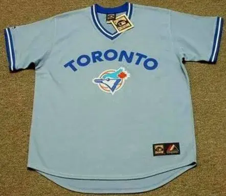 JOE CARTER Toronto Blue Jays Majestic Cooperstown Throwback Away Baseball Jersey