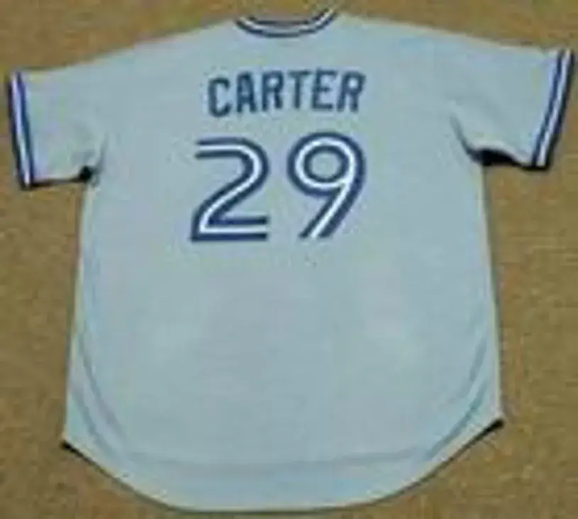 JOE CARTER Toronto Blue Jays Majestic Cooperstown Throwback Away Baseball Jersey 